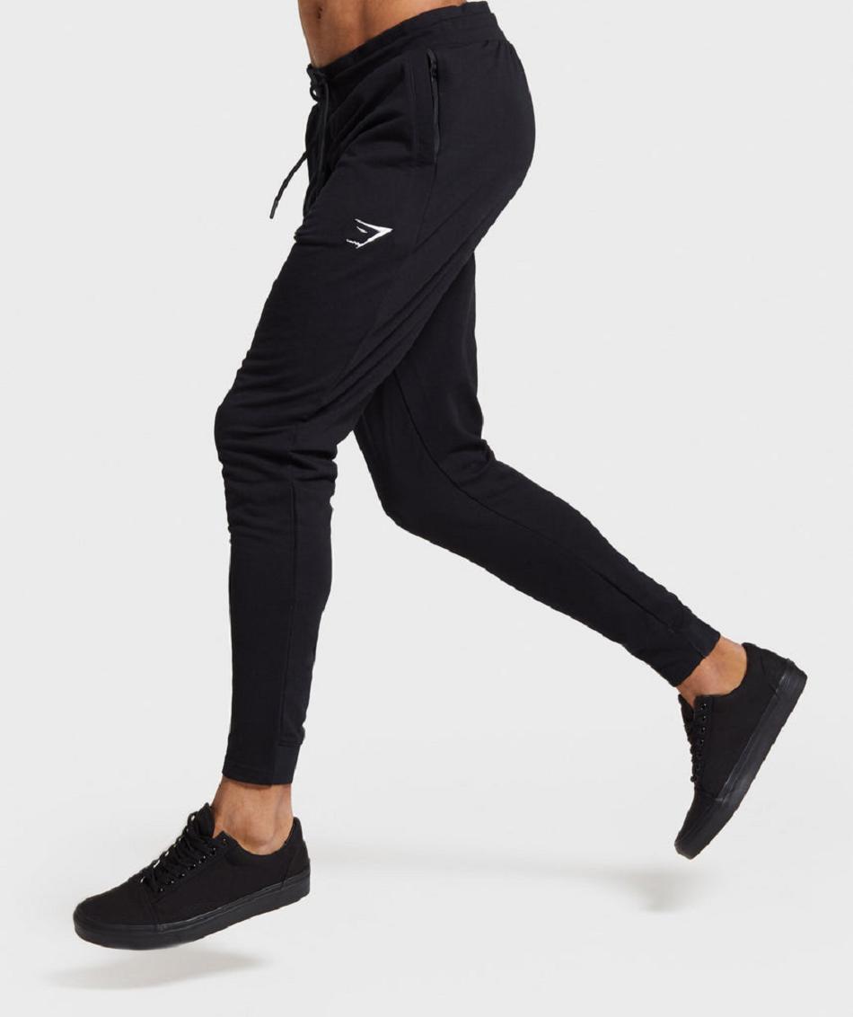 Pantalones Jogger Gymshark Critical Zip Hombre Negras | CO 3970YXF